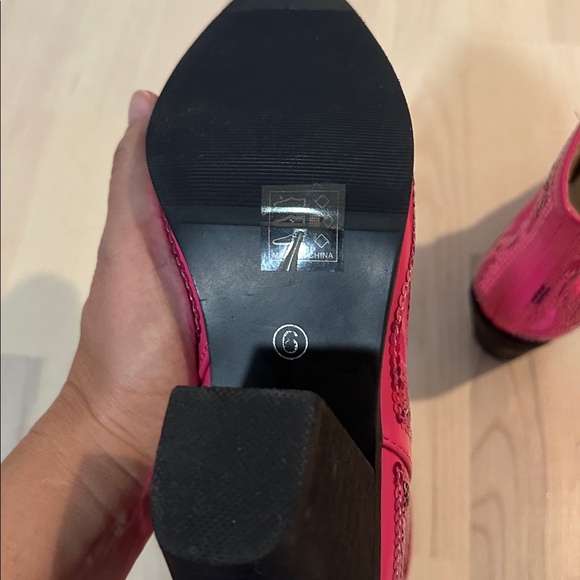 Cowgirl pink magenta shiny sequins western cowboy boots women’s girls - Picture 7 of 11